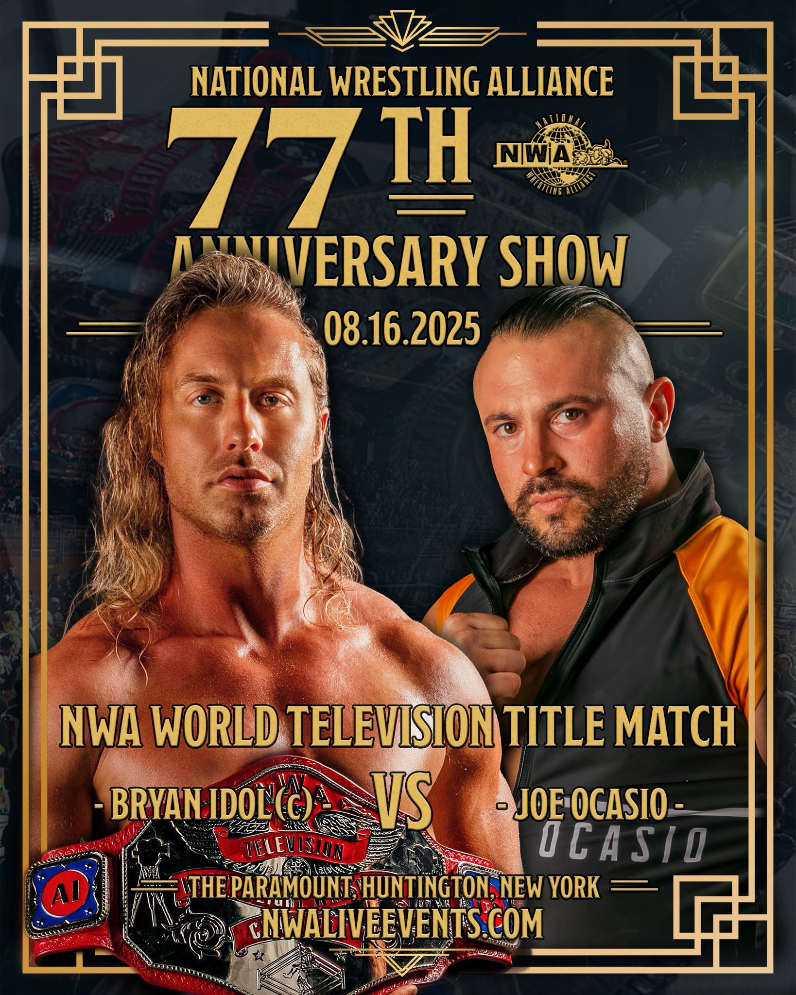 Joe Ocasio Challenges Bryan Idol For The NWA World Television Title at NWA 77