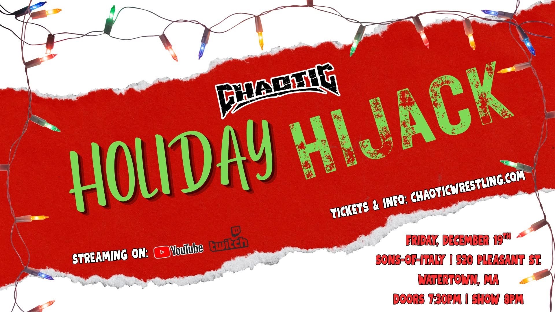 Chaotic Wrestling: Holiday Hijack Results