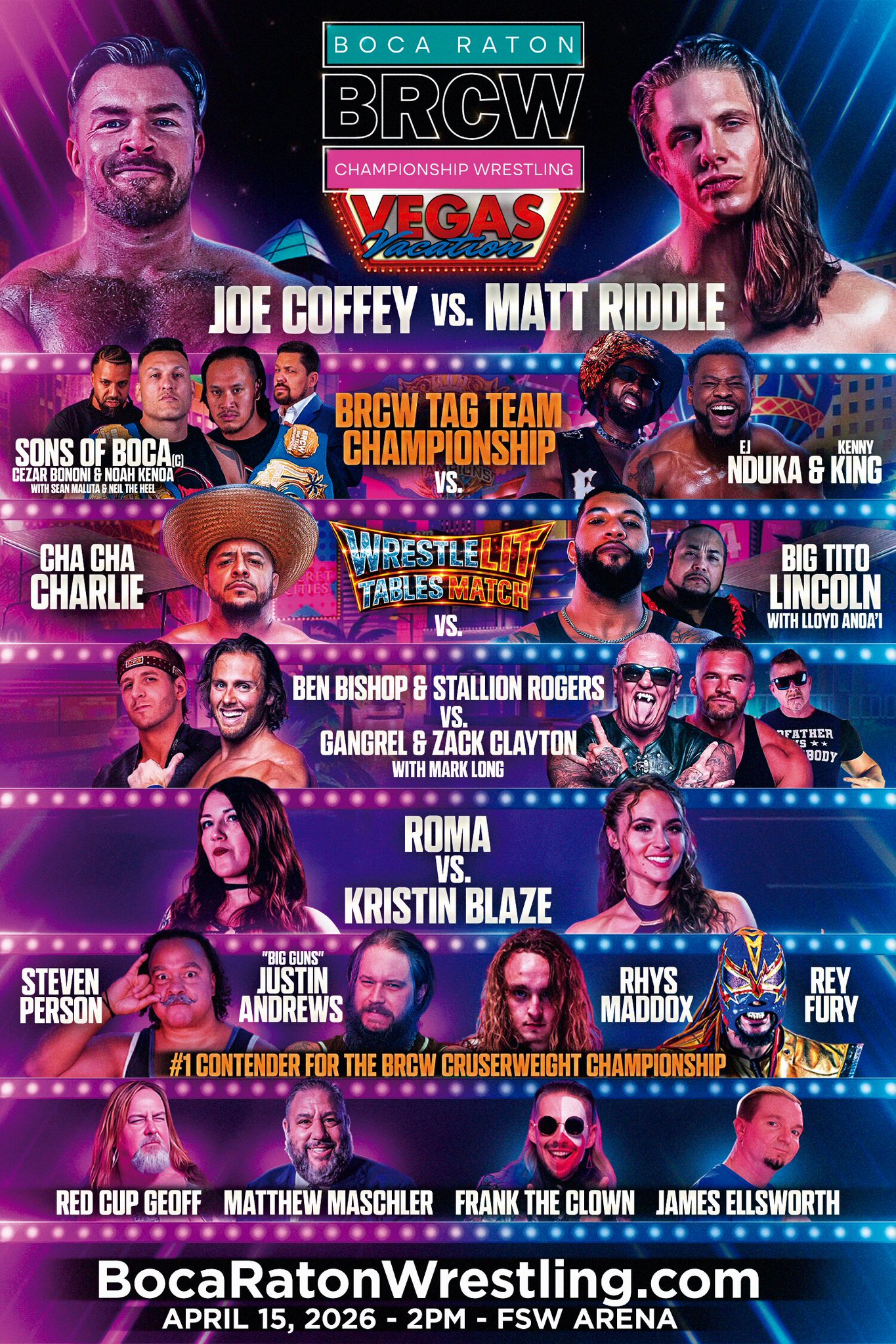 BRCW: Vegas Vacation Results