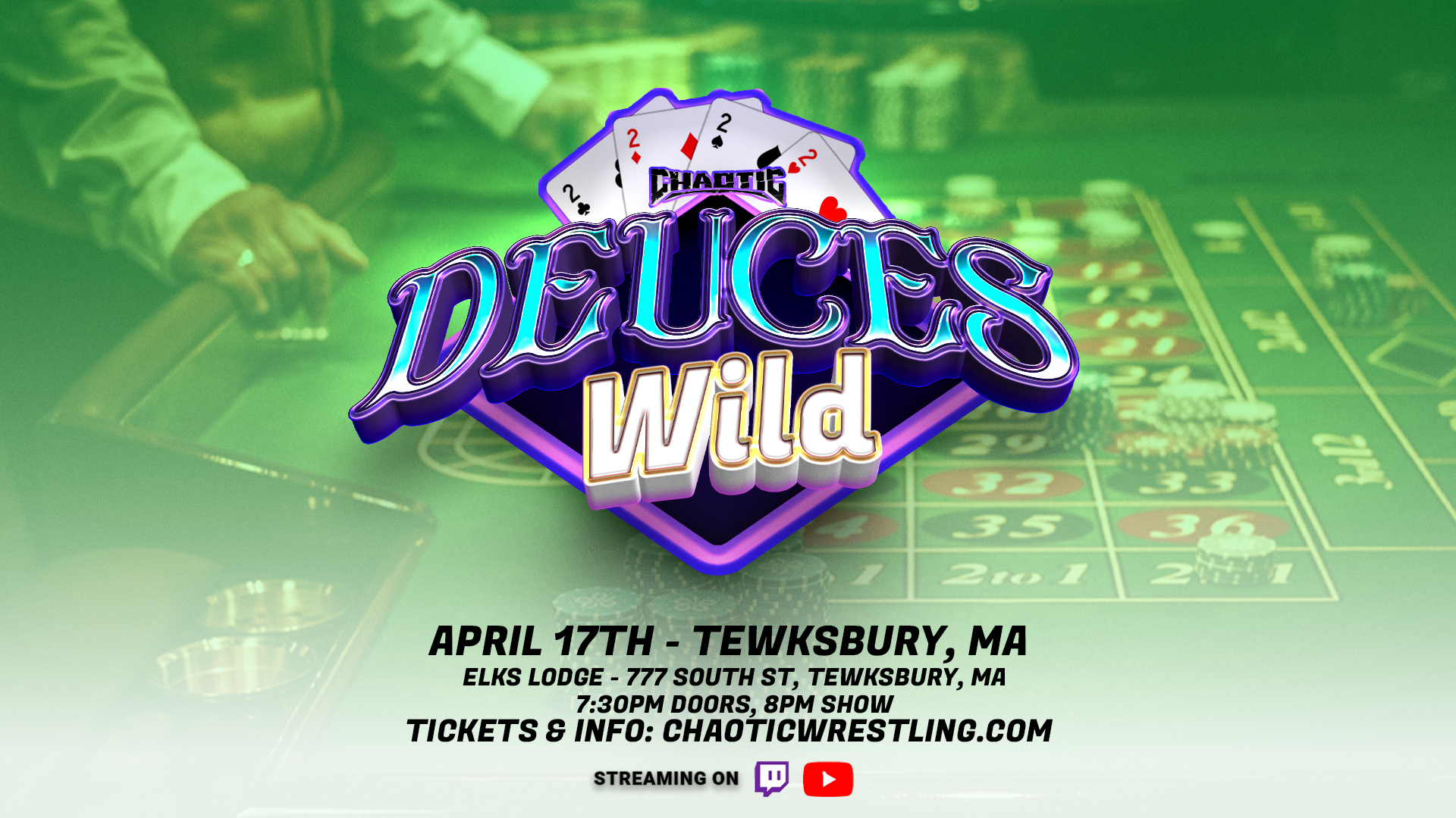 Chaotic Wrestling: Deuces Wild Results