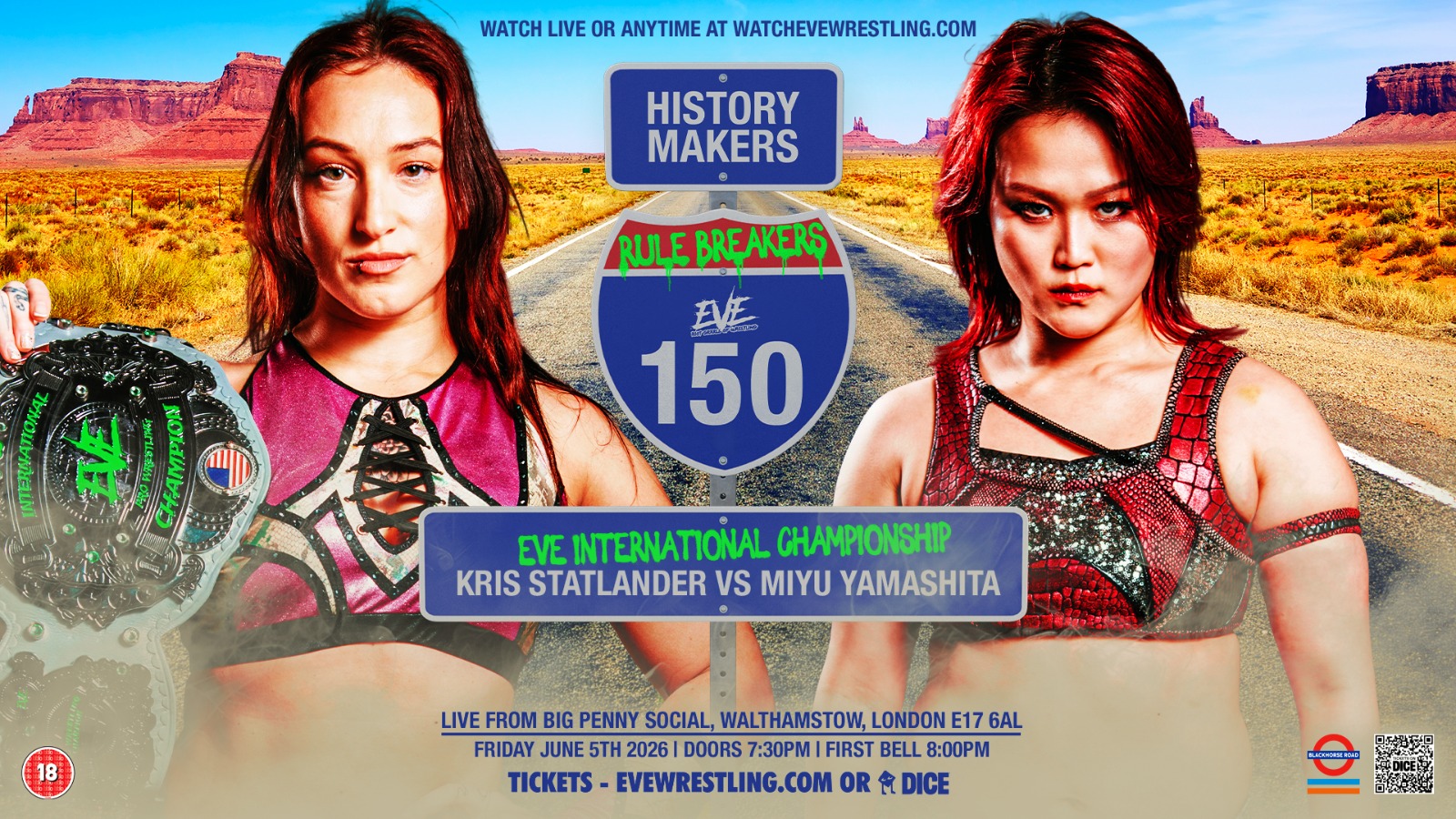 Pro Wrestling EVE History Makers, Rule Breakers Results (June 5th, 2026)